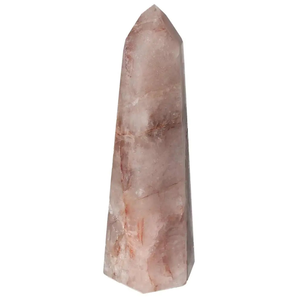 Polished Point Hematoide crystal tower from Sylvia Crystals, enhancing spiritual energy and wellbeing with its premium quality.