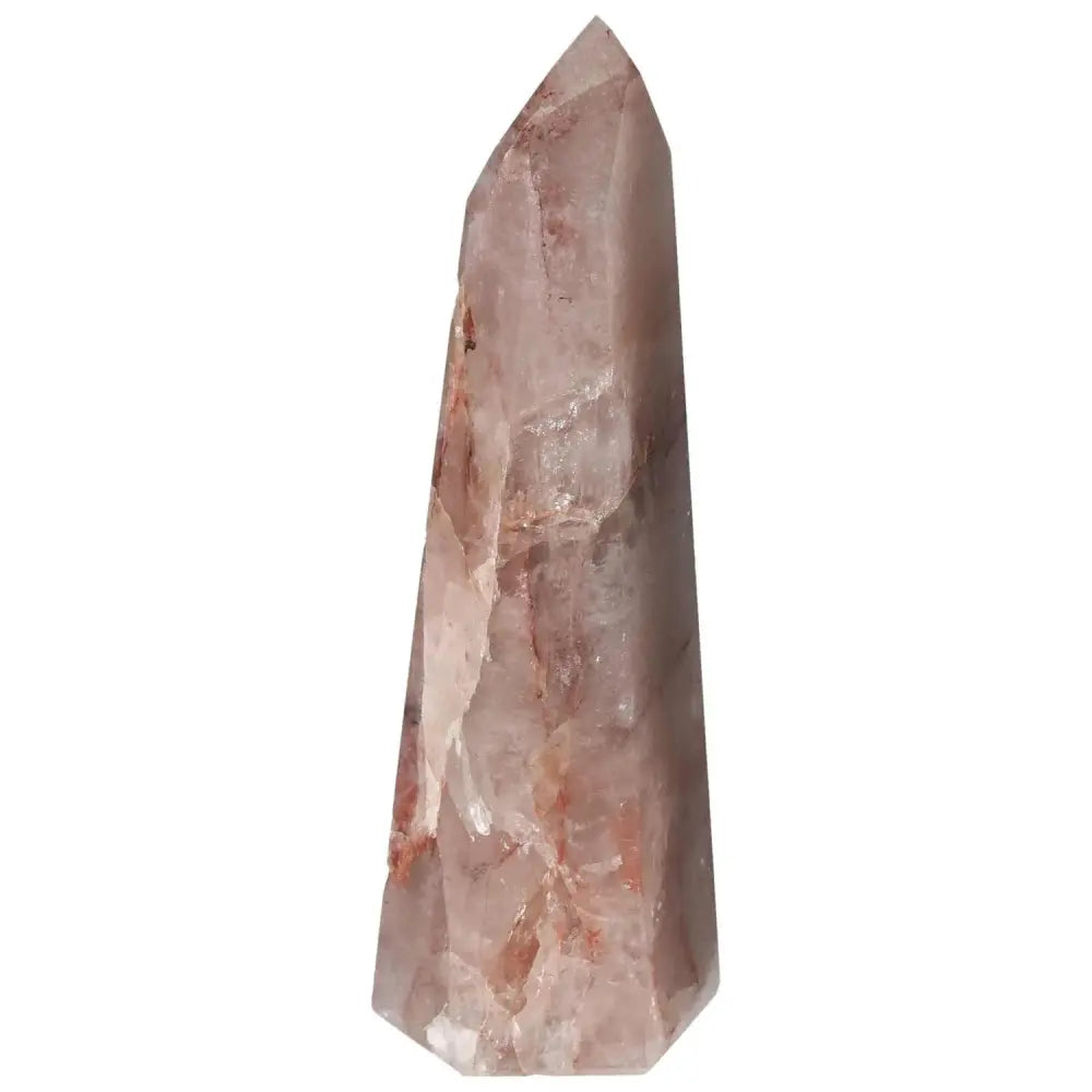 Polished Point Hematoide crystal, enhancing spiritual wellbeing and energy, from Sylvia Crystals.