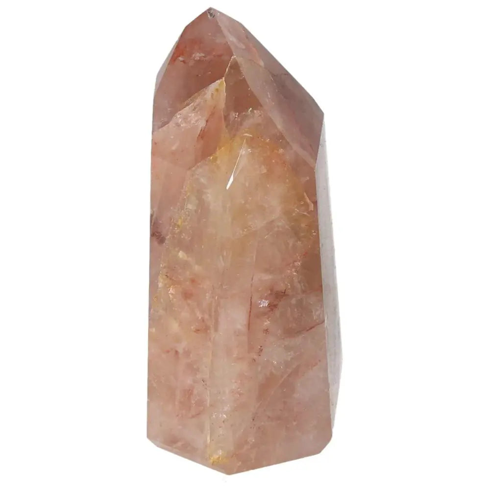 Polished Point Hematoide crystal from Sylvia Crystals, enhancing focus and clarity, symbolizing luxury and spirituality.