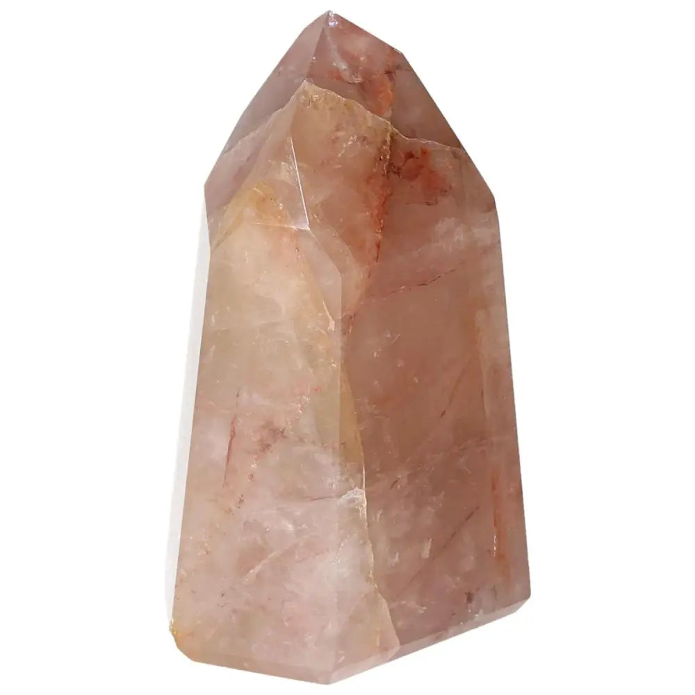 Polished Point Hematoide crystal from Sylvia Crystals, enhancing focus and clarity, luxury and spirituality.