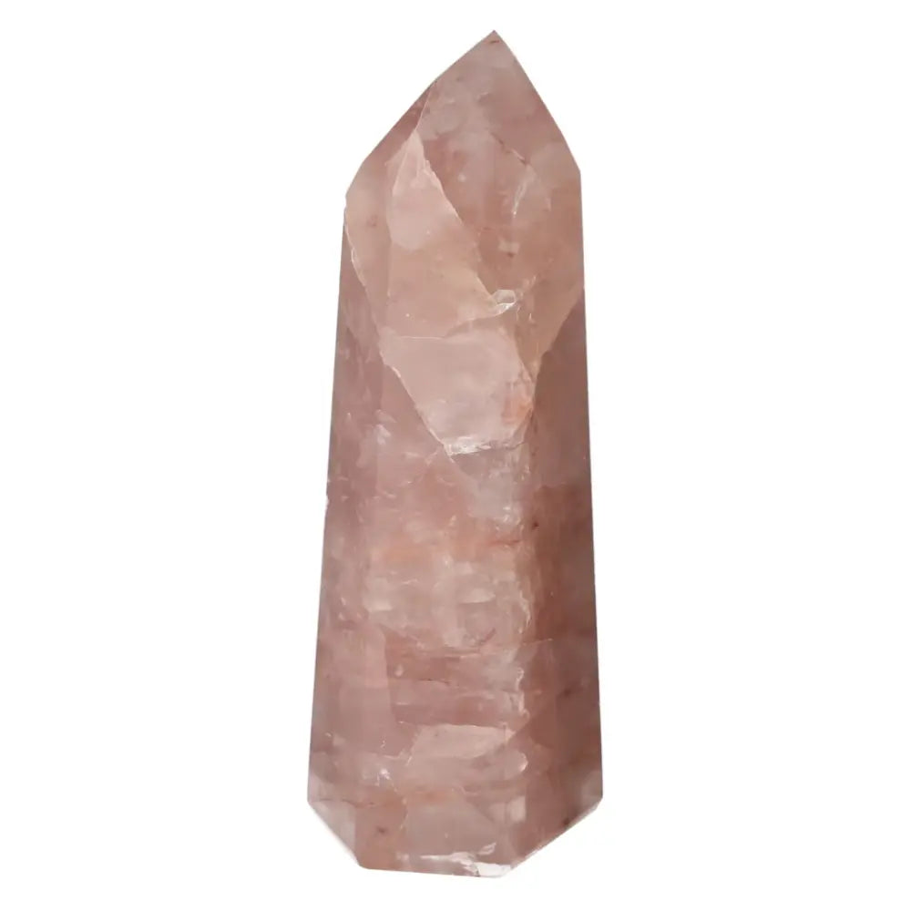 Polished Point Hematoide crystal by Sylvia Crystals, showcasing elegant hues and natural inclusions.