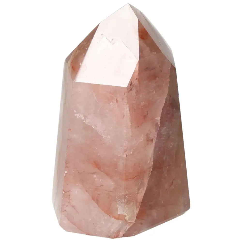 Polished Point Hematoide crystal from Sylvia Crystals, showcasing luxury and spirituality for focus and clarity enhancement.