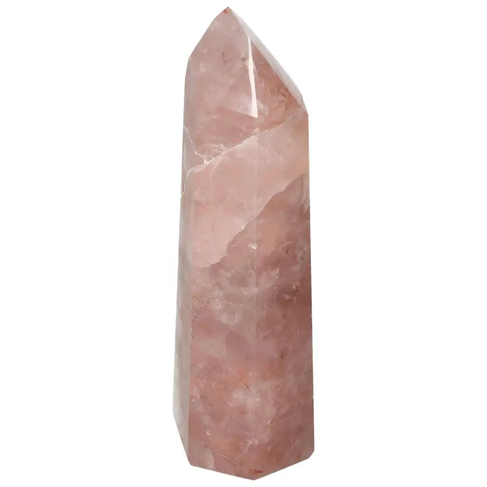 Polished Point Hematoide crystal with natural inclusions, reflecting elegance and energetic synergy for spiritual alignment.