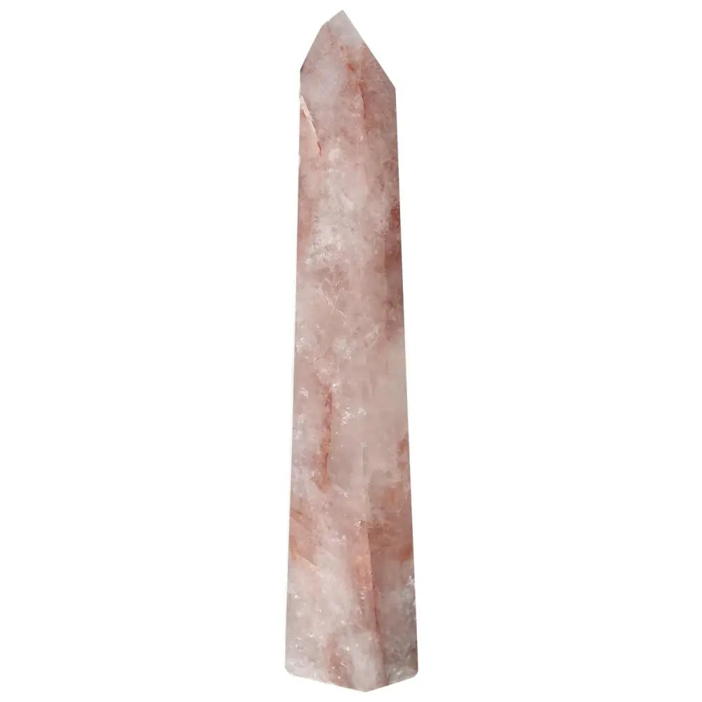 Polished Point Hematoide crystal from Sylvia Crystals, showcasing smooth surface and vibrant hues.
