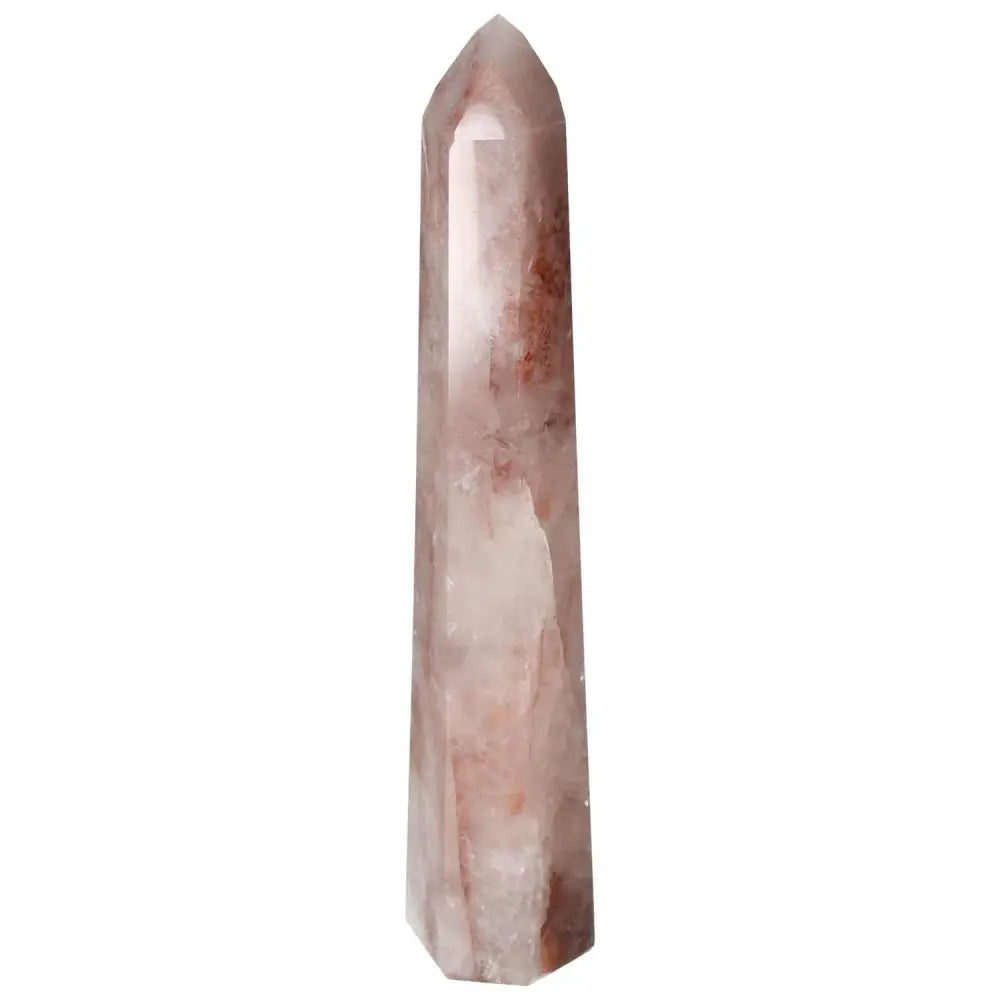 Polished Point Hematoide crystal from Sylvia Crystals, showcasing luxurious harmony between spirit and matter.
