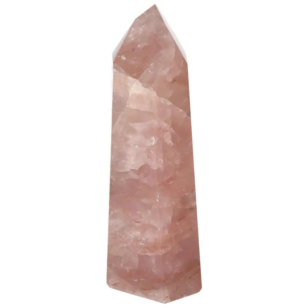 Polished Point Hematoide crystal with elegant hues, handcrafted by Sylvia Crystals, showcasing natural inclusions and spiritual energy.