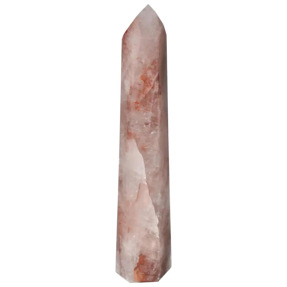 Polished Point Hematoide crystal from Sylvia Crystals, showcasing luxury and spiritual depth with a smooth, vibrant surface.