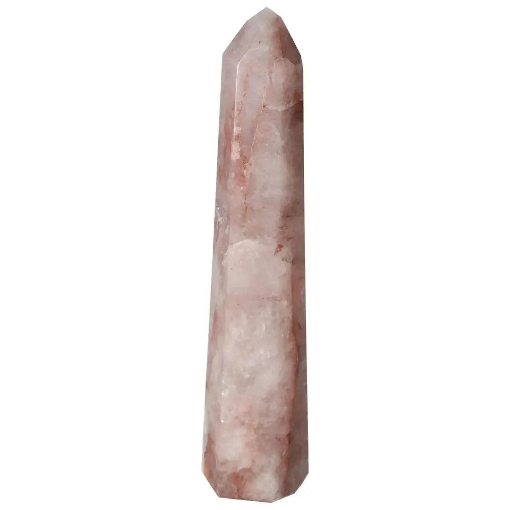Polished Point Hematoide crystal from Sylvia Crystals, showcasing a smooth surface and vibrant natural hues for spiritual luxury.