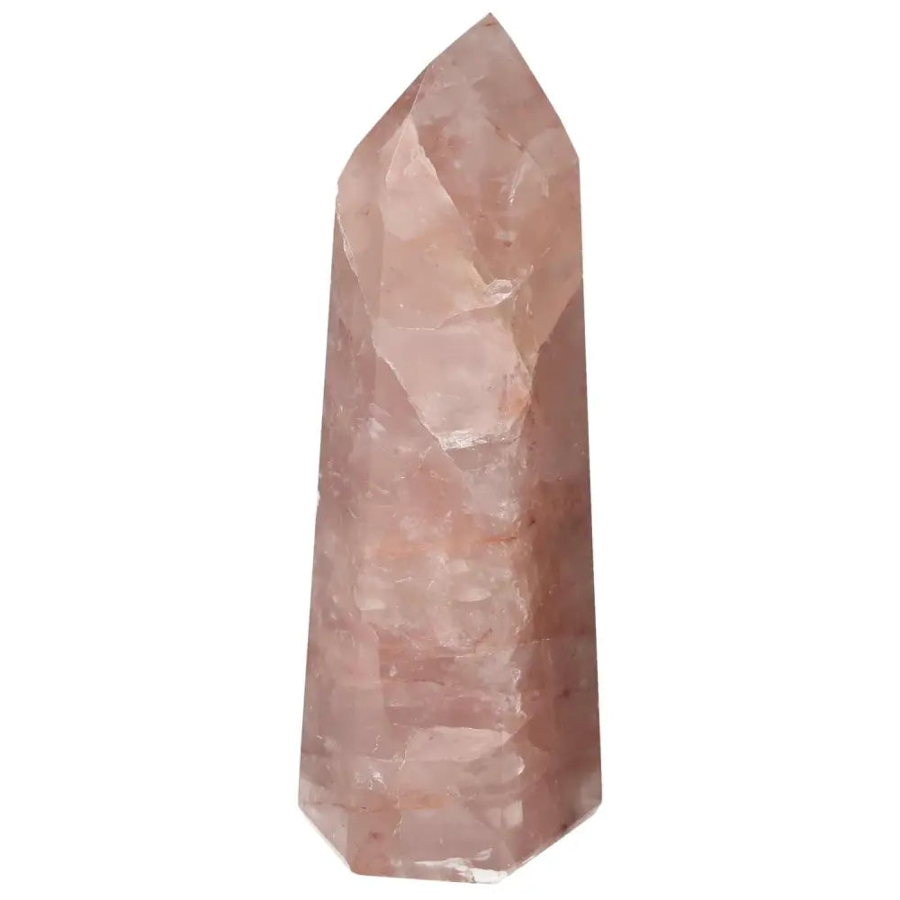 Polished Point Hematoide crystal from Sylvia Crystals, showcasing elegant hues and natural inclusions for luxury and spirituality.