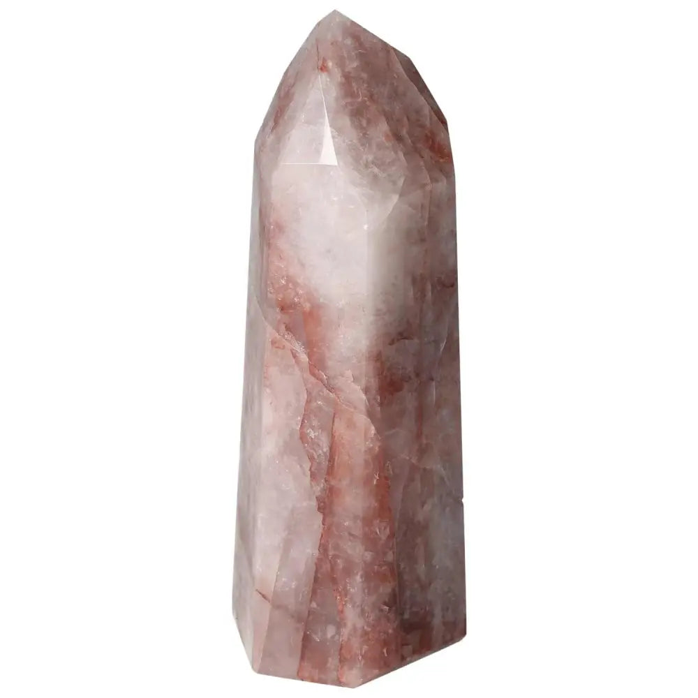 Polished Point Hematoide crystal from Sylvia Crystals, showcasing elegance and divine geometry in an exquisite handpicked design.