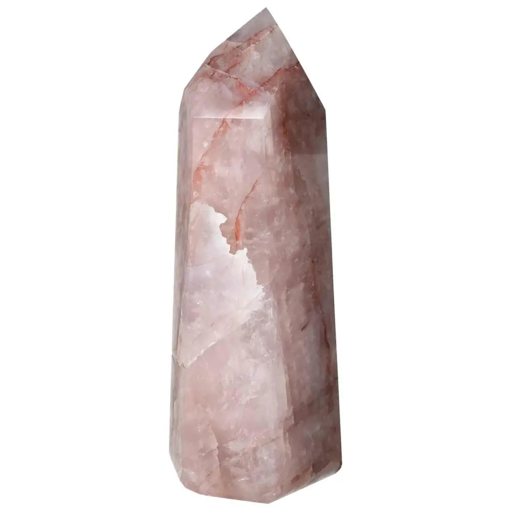 Polished Point Hematoide crystal by Sylvia Crystals, showcasing its refined elegance and harmonious divine geometry.