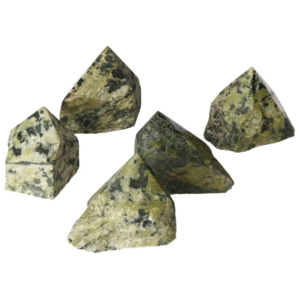 Collection of polished jadeite crystals from Sylvia Crystals, symbolizing loyalty, power, and prosperity for enduring connections.