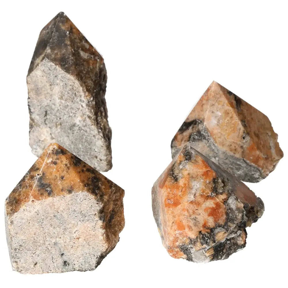 Polished Point Orquidea Calcite M stones by Sylvia Crystals, perfect for boosting self-confidence and enhancing spiritual energy.