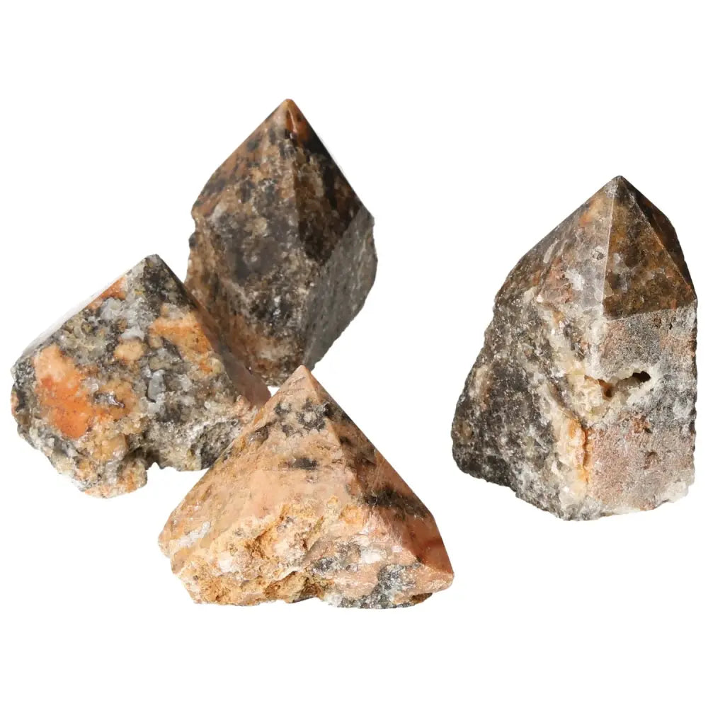 Polished Point Orquidea Calcite M crystals by Sylvia Crystals for boosting self-confidence and ambition, premium energy stones.