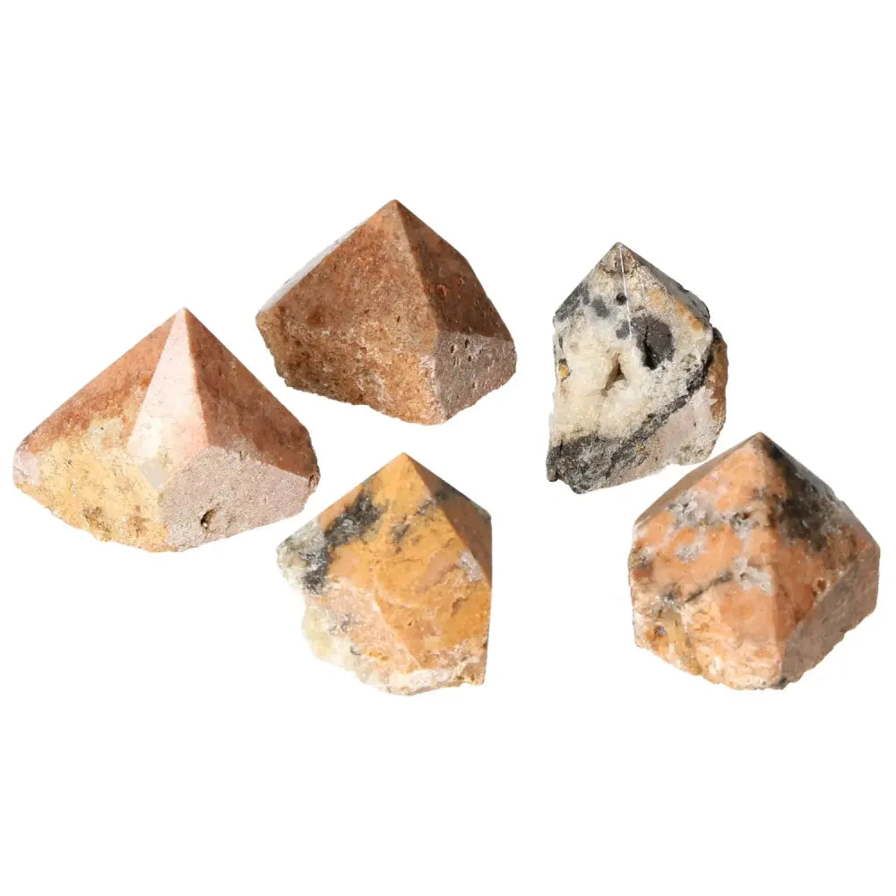 Polished Point Orquidea Calcite crystals, premium quality by Sylvia Crystals for enhancing spiritual and financial growth.