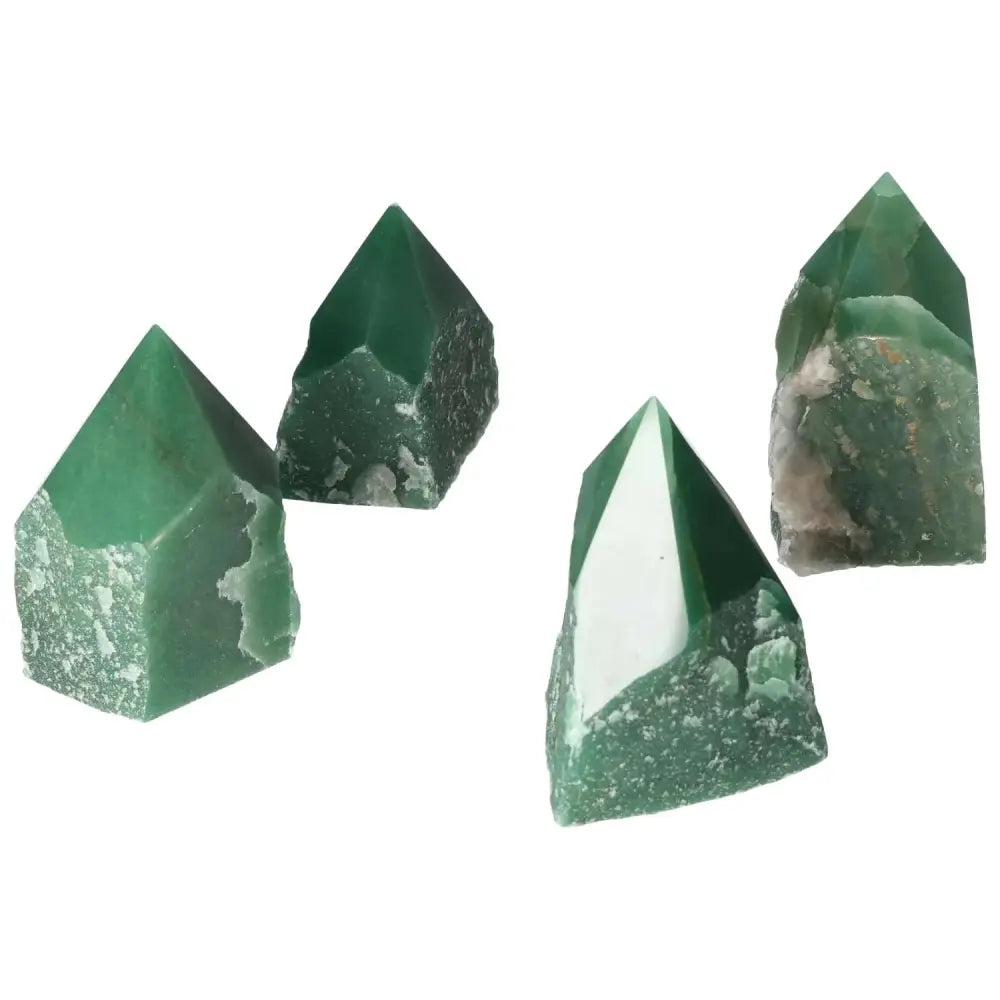 Polished Point Quartz L by Sylvia Crystals showcasing premium clarity and natural beauty in a decorative green quartz formation.