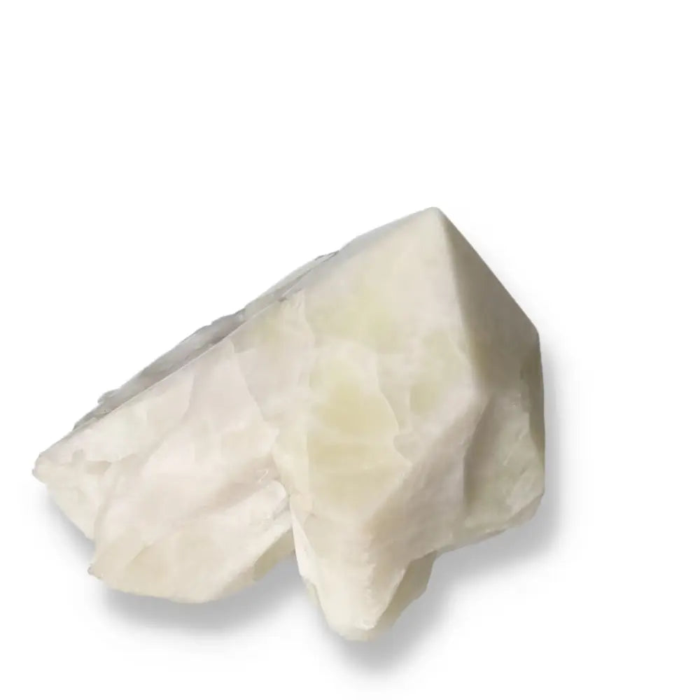 Polished Point Quartz With Sulphur from Sylvia Crystals, featuring unique clarity and vibrant sulphur essence. Premium handpicked crystal.