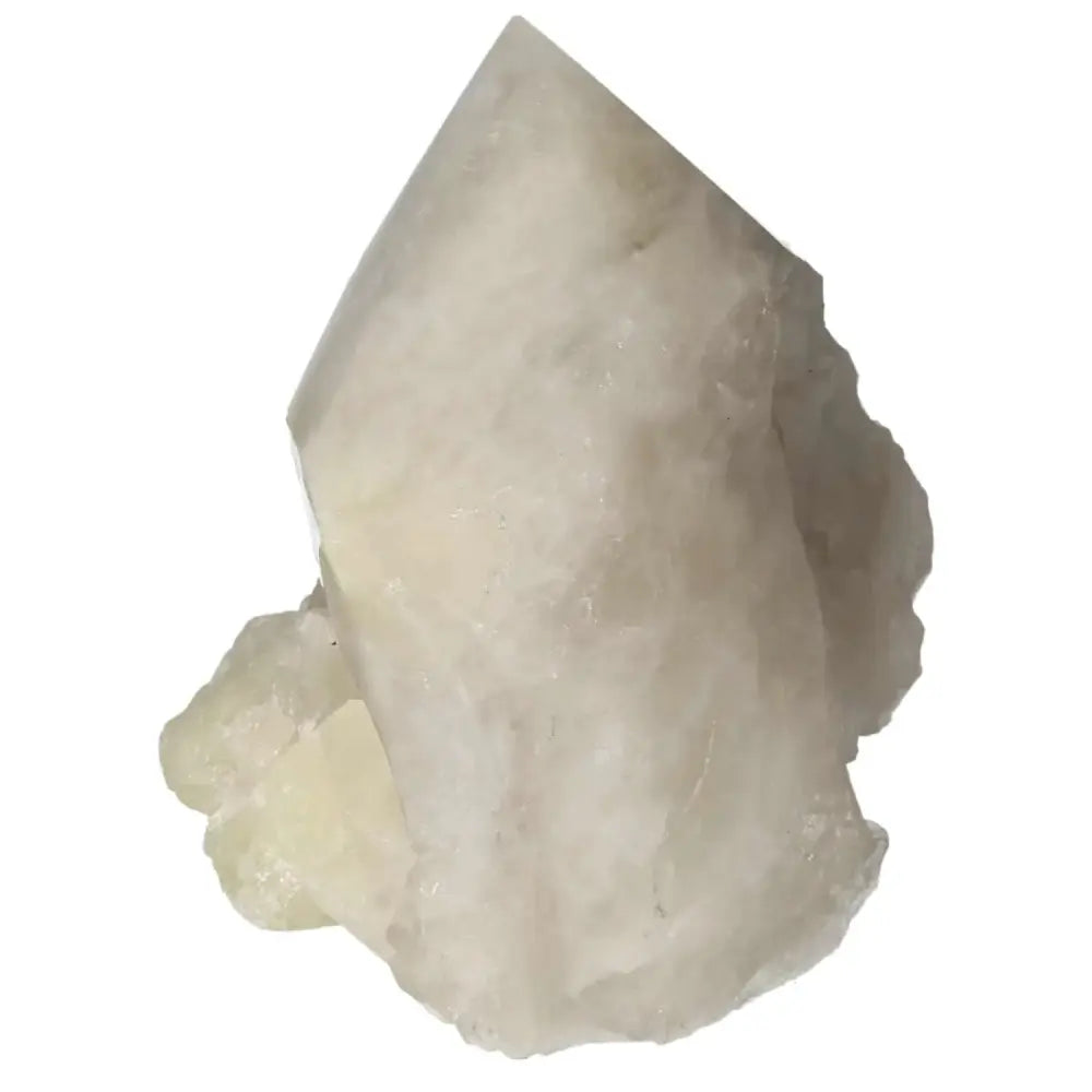 Polished Point Quartz With Sulphur from Sylvia Crystals displaying luminous quartz and potent sulphur for home decor and wellness.