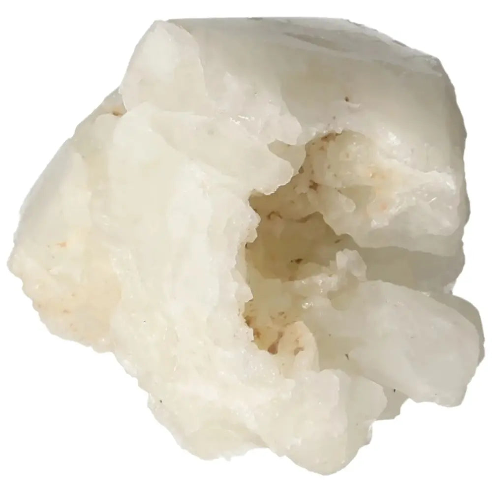 Close-up of a polished point quartz with sulphur crystal from Sylvia Crystals, showcasing its pristine clarity and vibrant energy.