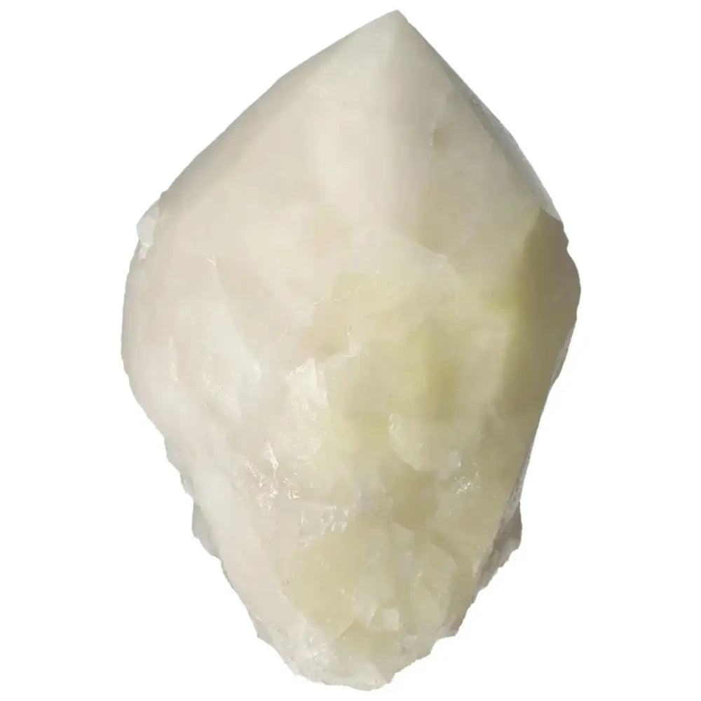 Polished Point Quartz with Sulphur crystal, showcasing vibrant hues and spiritual energy for luxury and elegance.