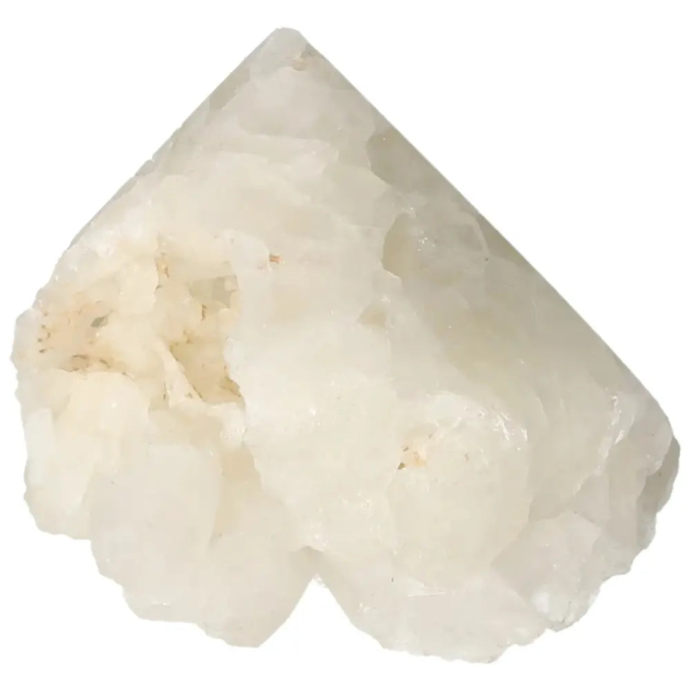 Polished Point Quartz with Sulphur from Sylvia Crystals, showcasing clear quartz and vibrant sulphur for enhanced wellness.