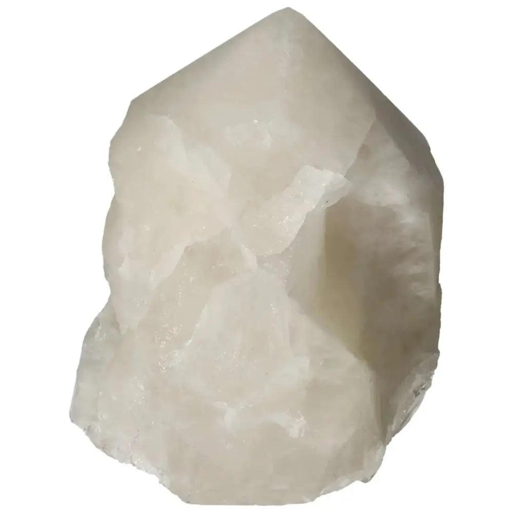 Polished Point Quartz With Sulphur crystal showcasing its natural beauty and spiritual properties, from Sylvia Crystals.