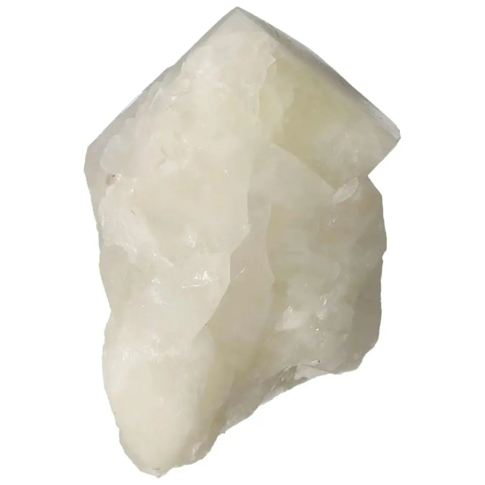 Polished Point Quartz with Sulphur crystal, premium quality, vibrant yellow and clear hues, from Sylvia Crystals for spiritual well-being.