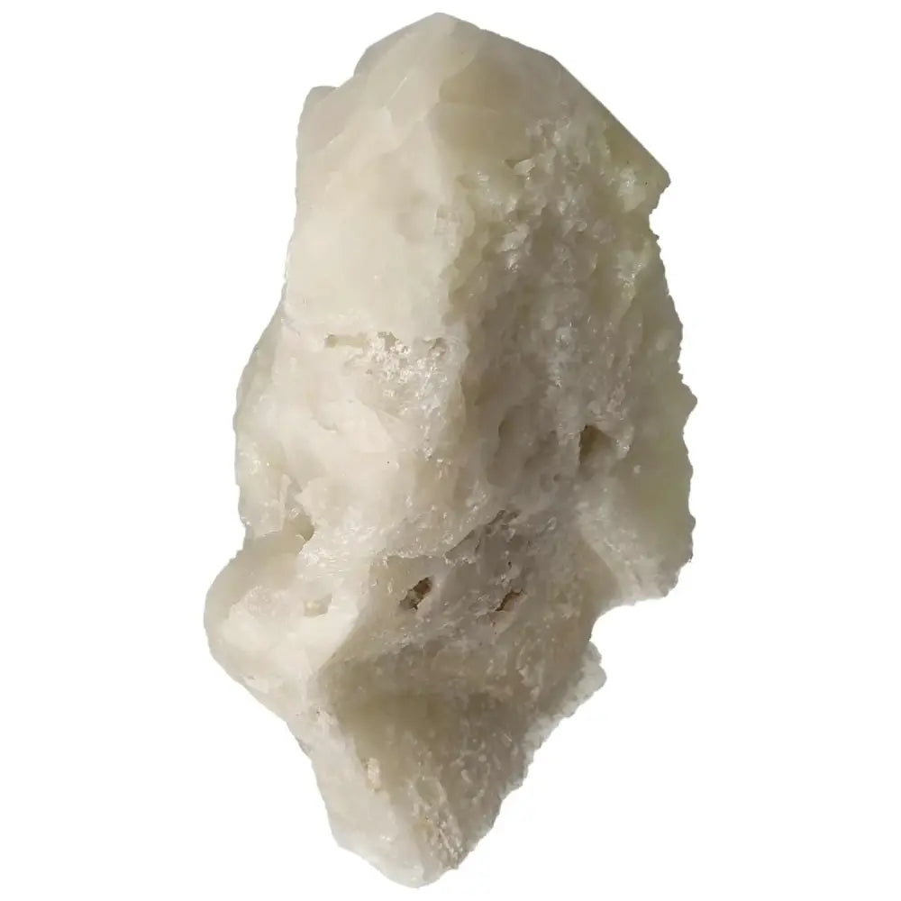 Polished Point Quartz with Sulphur Crystal on white background, luxury crystal by Sylvia Crystals for energy amplification and detoxification.