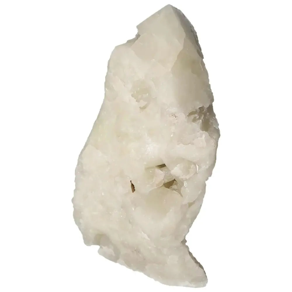 Polished Point Quartz with Sulphur crystal, showcasing a gleaming finish, amplifying energy and detoxifying properties by Sylvia Crystals.