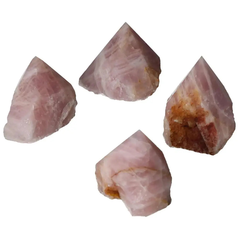 Polished Point Rose Quartz L gemstones, enhancing love and relationships by Sylvia Crystals. Premium quality, handpicked for healing energy.