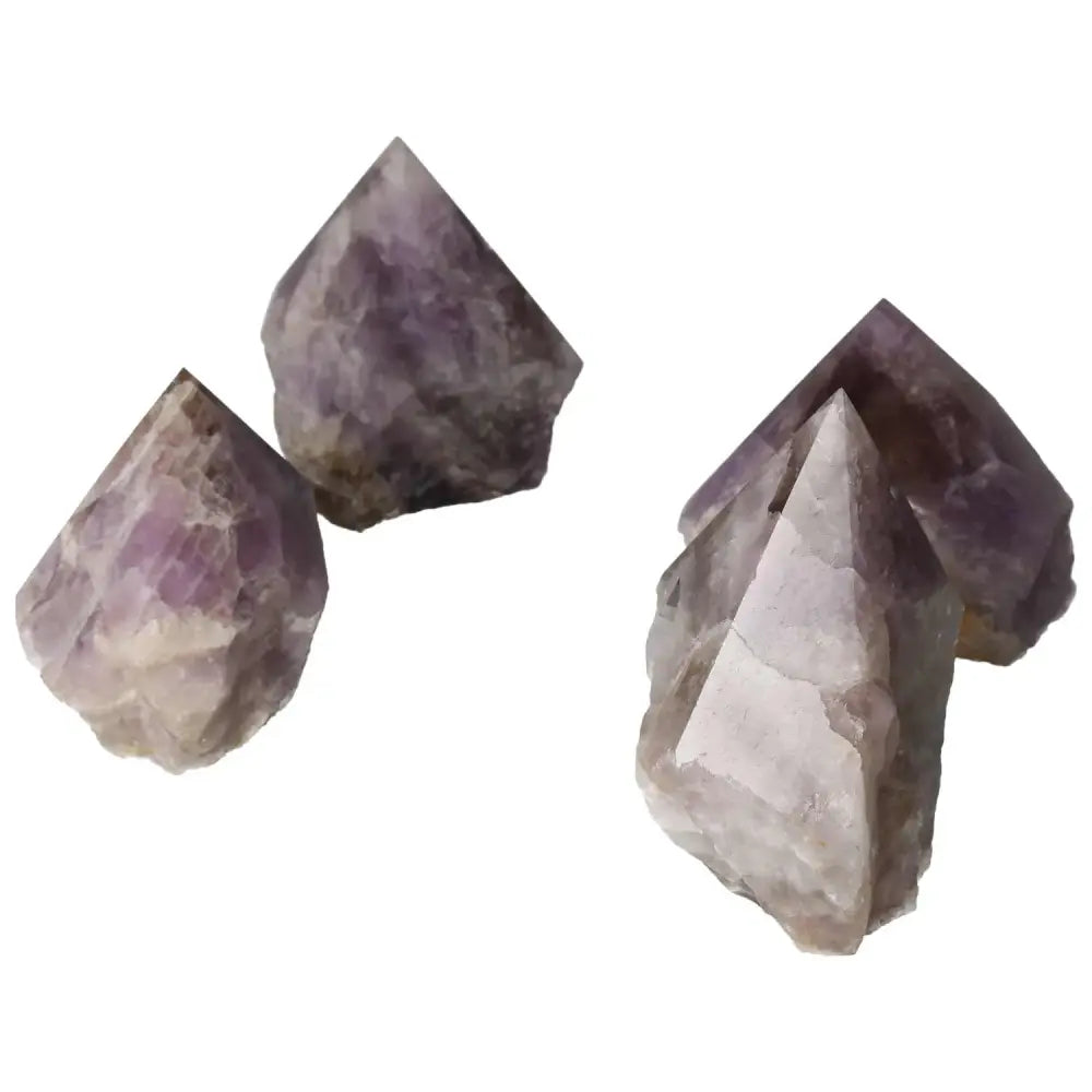 Polished Point Super Seven Amethyst L crystal with deep purple hues and intricate patterns, showcasing luxury and spiritual elegance.