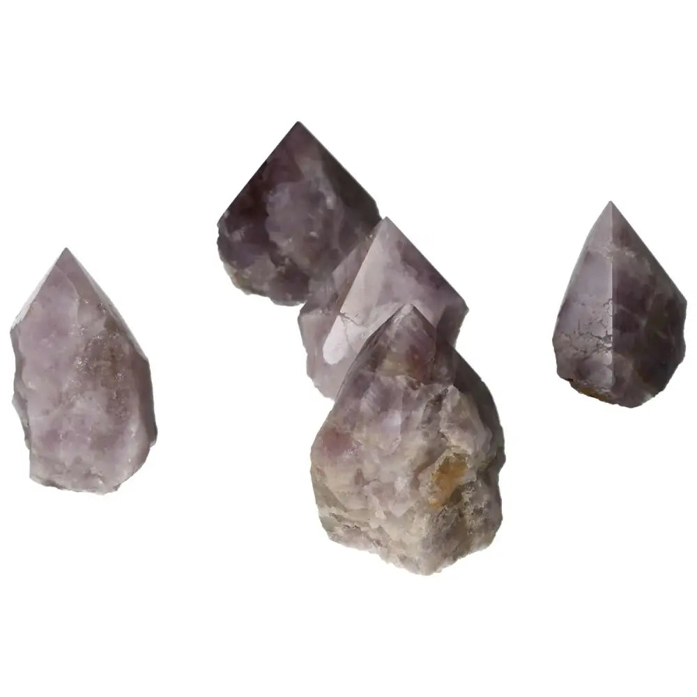 Polished Point Super Seven Amethyst S crystals, enhancing spiritual growth and emotional balance with unique mineral properties.