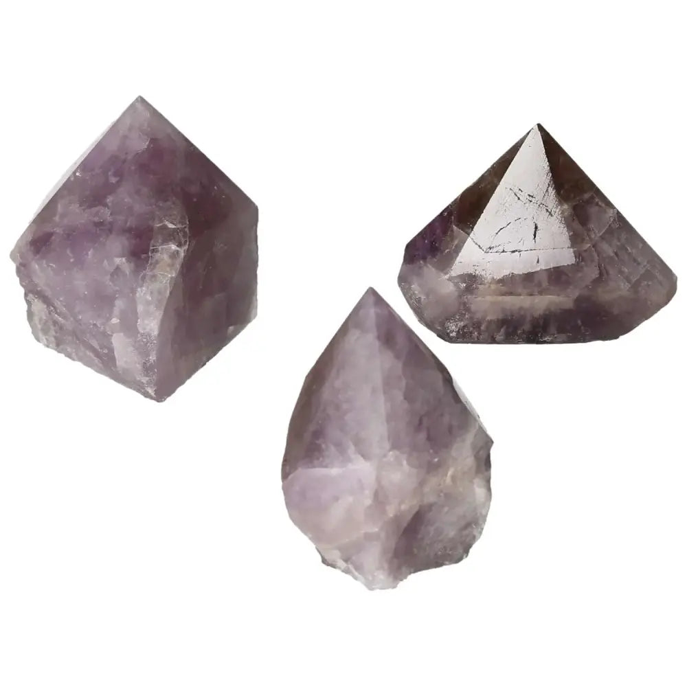 Super Seven Amethyst XS Polished Points showcasing natural purple hues, promoting healing and energy enhancement, exclusive to Sylvia Crystals.