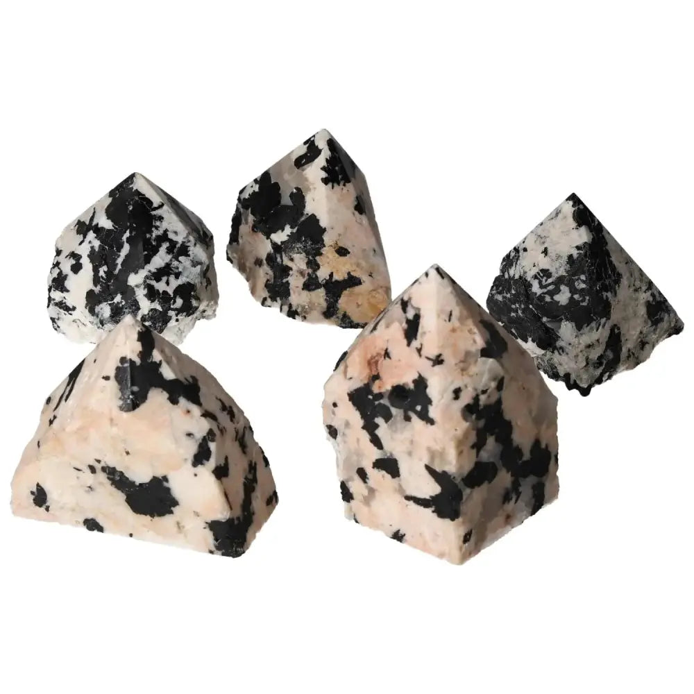 Polished tourmaline crystals with feldspar, enhancing luxury and energy balance, from Sylvia Crystals collection.