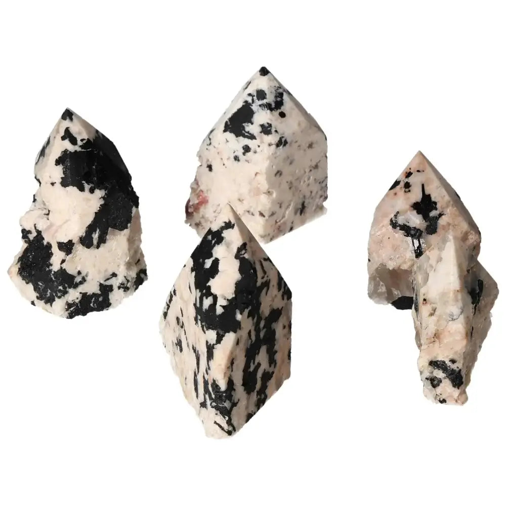 Polished Tourmaline with Feldspar points showcasing intricate textures, enhancing aesthetic and metaphysical properties.