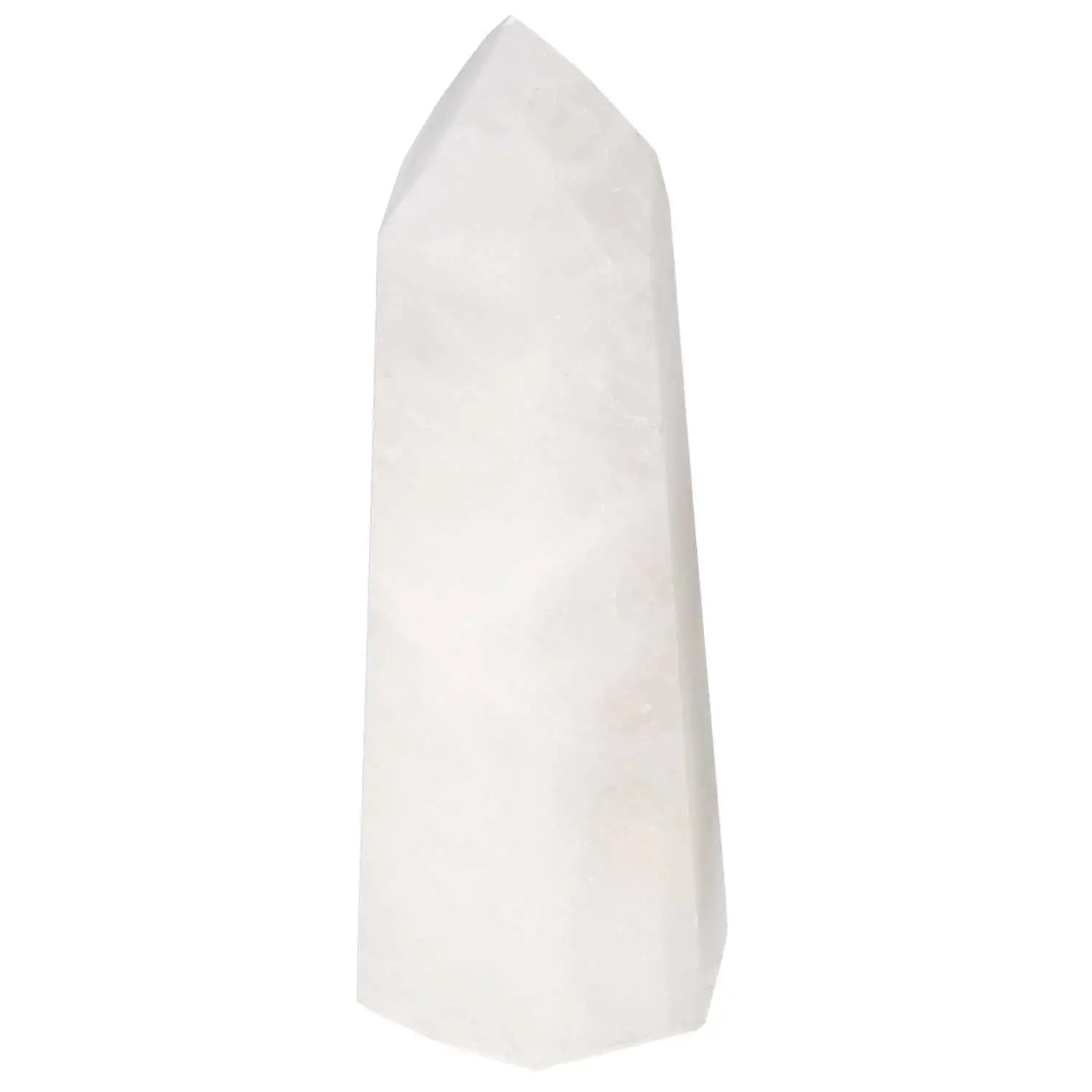Polished Quartz Milky Obelisk from Sylvia Crystals, featuring luxurious milky quartz renowned for purifying and amplifying energies.