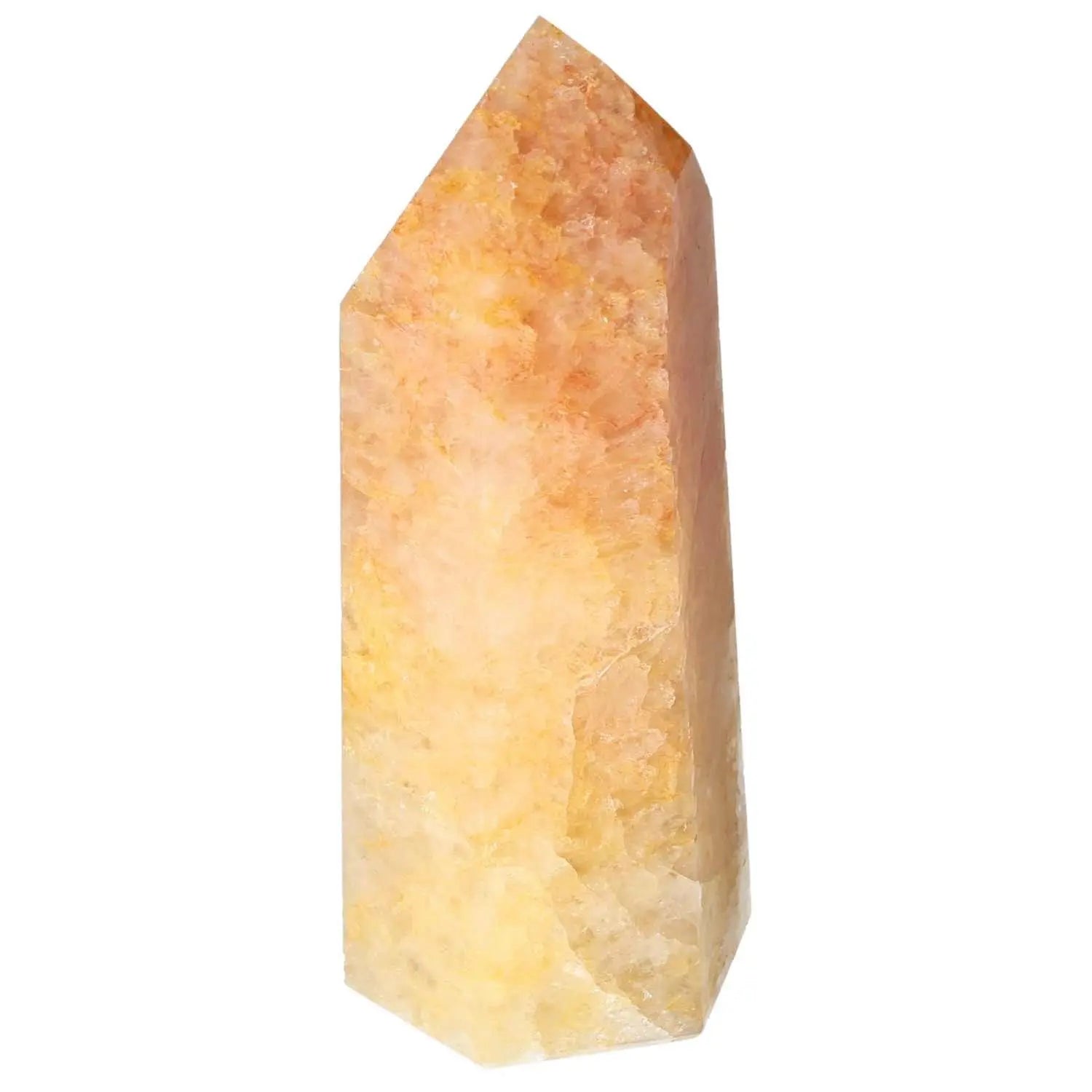 Polished Quartz Orange Obelisk - Tangerine Quartz Crystal for Positivity and Creativity