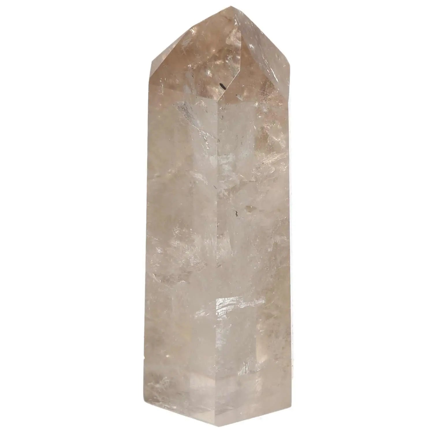 "Elegant Polished Quartz Smoky Obelisk for tranquility by Sylvia Crystals"