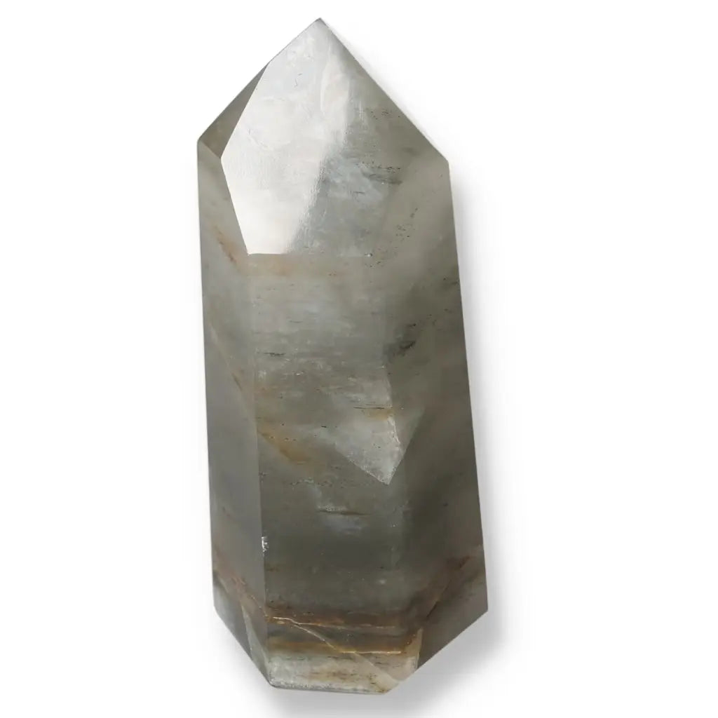 Polished quartz smoky obelisk by Sylvia Crystals, featuring premium craftsmanship and natural allure, ideal for professionals seeking clarity.