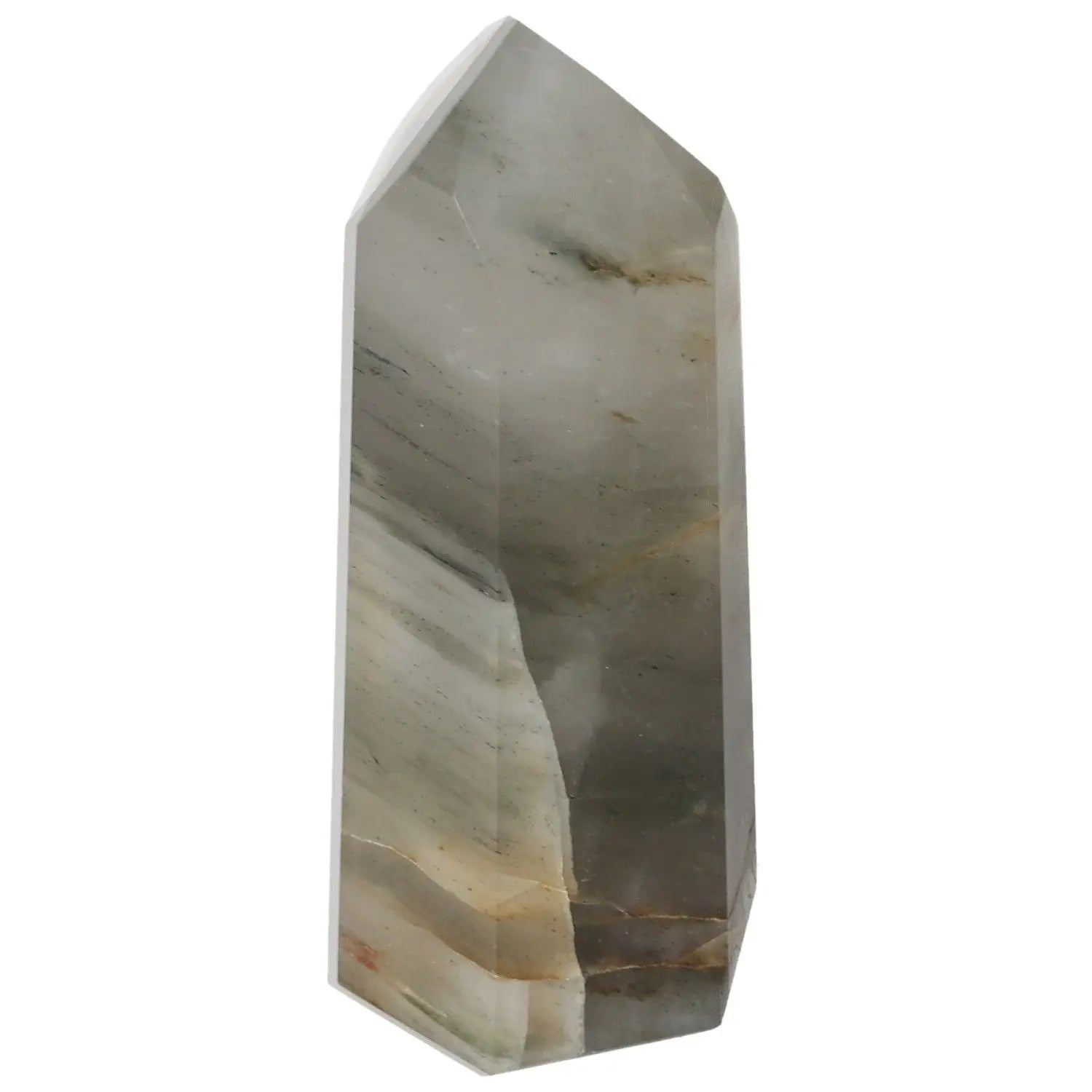 Polished Quartz Smoky Obelisk from Sylvia Crystals, showcasing premium craftsmanship and natural smoky quartz allure.