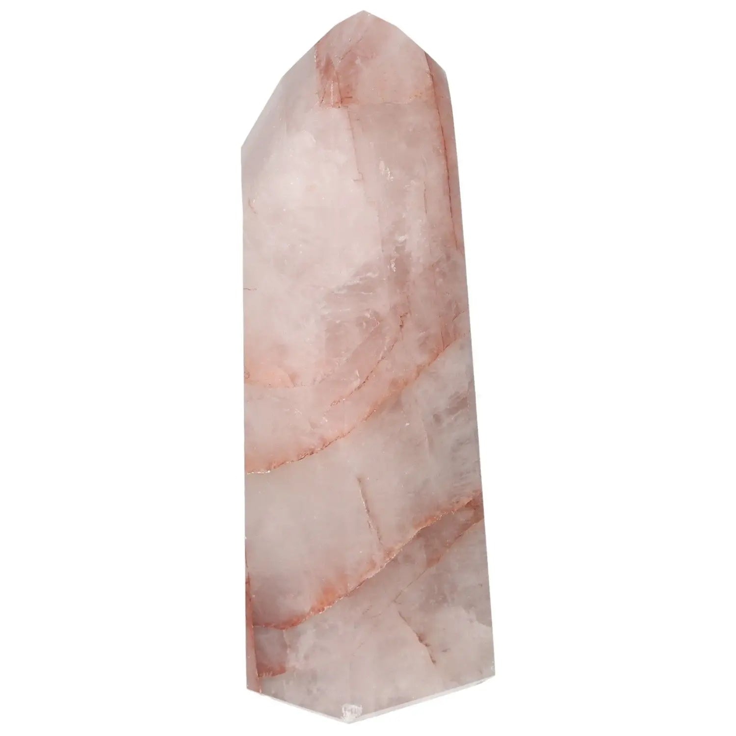 Polished Quartz Witch Hematite Obelisk from Sylvia Crystals, showcasing luxury and spirituality in a premium craft design.