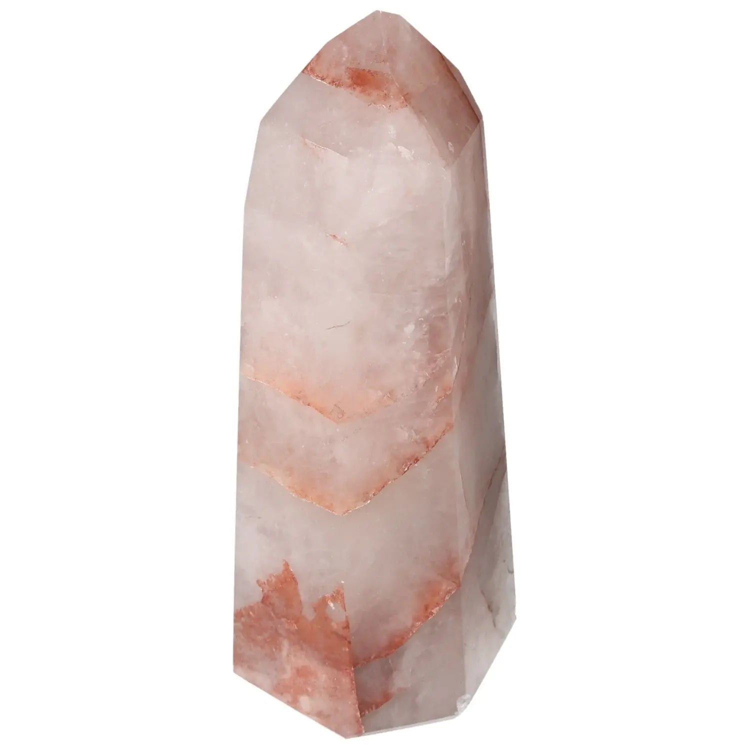 Polished Quartz Witch Hematite Obelisk from Sylvia Crystals, perfect for enhancing energy, consciousness, and luxury aesthetics.