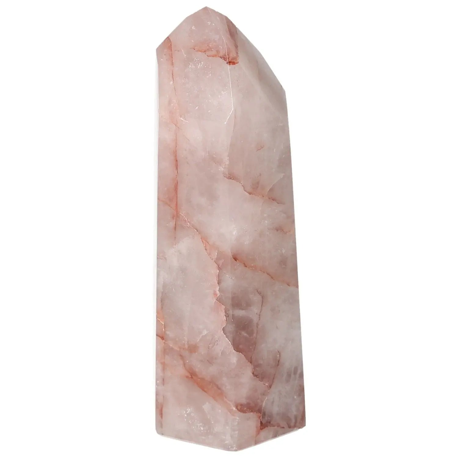 Polished Quartz Witch Hematite Obelisk by Sylvia Crystals, luxury spiritual energy stone