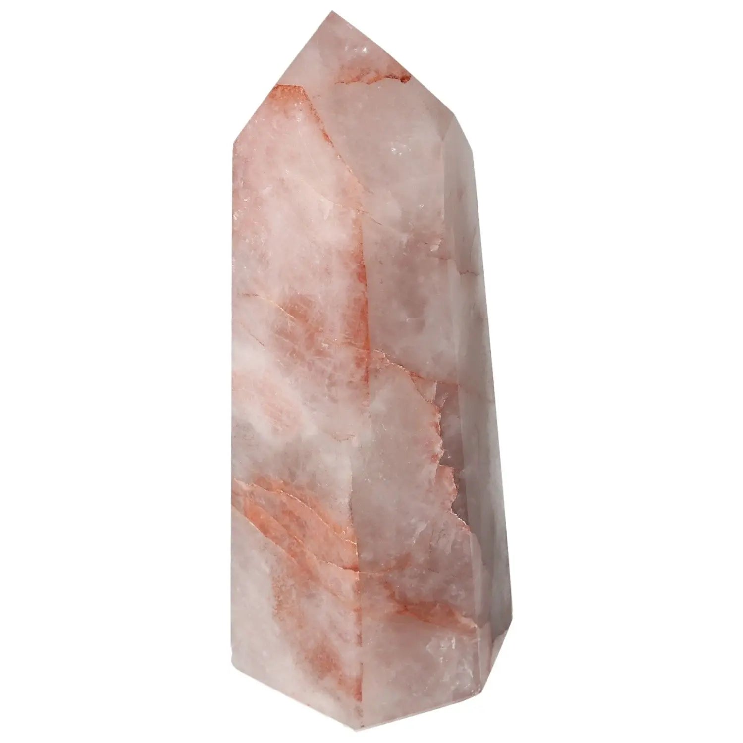 Polished Quartz Witch Hematite Obelisk from Sylvia Crystals, embodying luxury and spirituality.