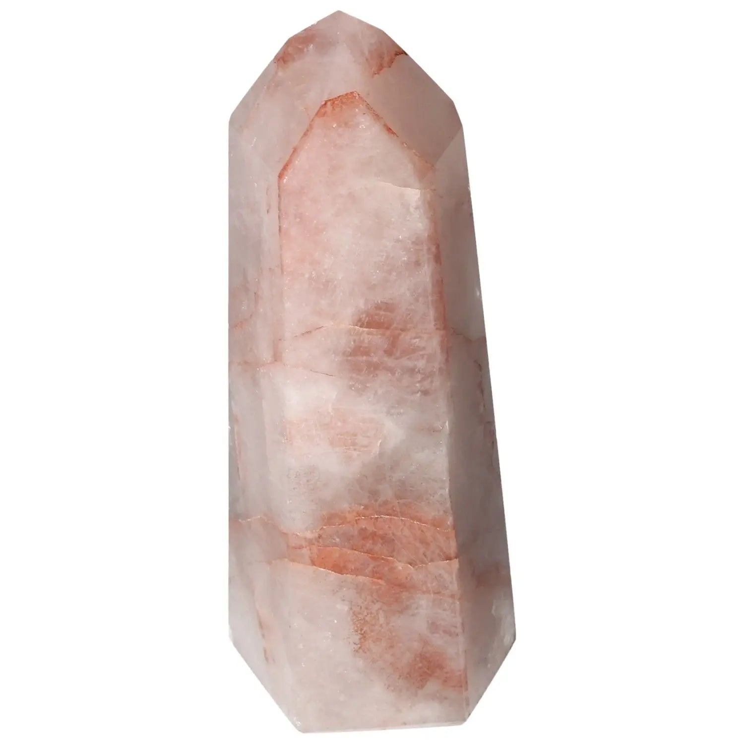 Polished Quartz Witch Hematite Obelisk from Sylvia Crystals, luxurious and spiritual centerpiece for energy and transformation.