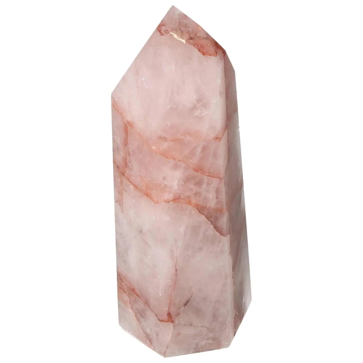 Polished Quartz Witch Hematite Obelisk, a luxury crystal from Sylvia Crystals, blending quartz beauty with hematite energy, elegant design.