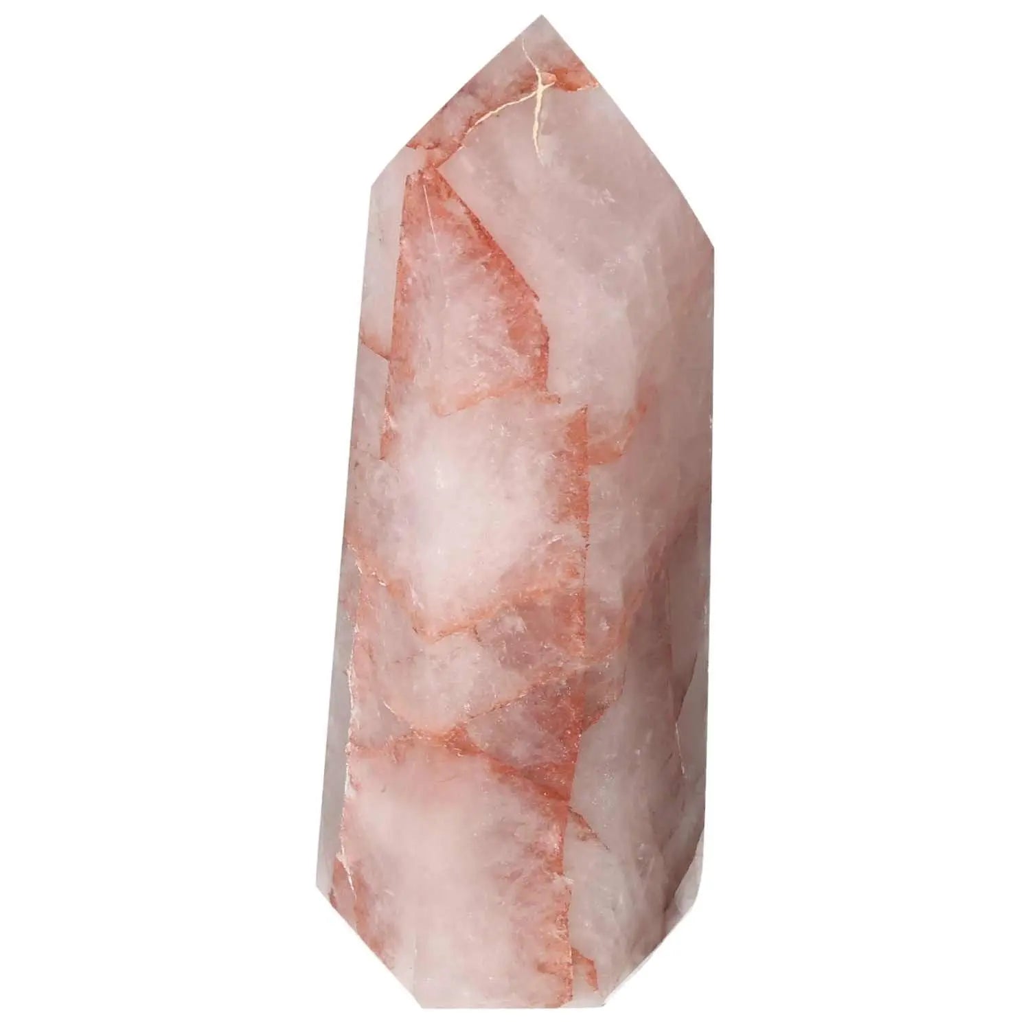 Polished Quartz Witch Hematite Obelisk from Sylvia Crystals, showcasing luxurious and spiritual elegance in a refined gemstone design.