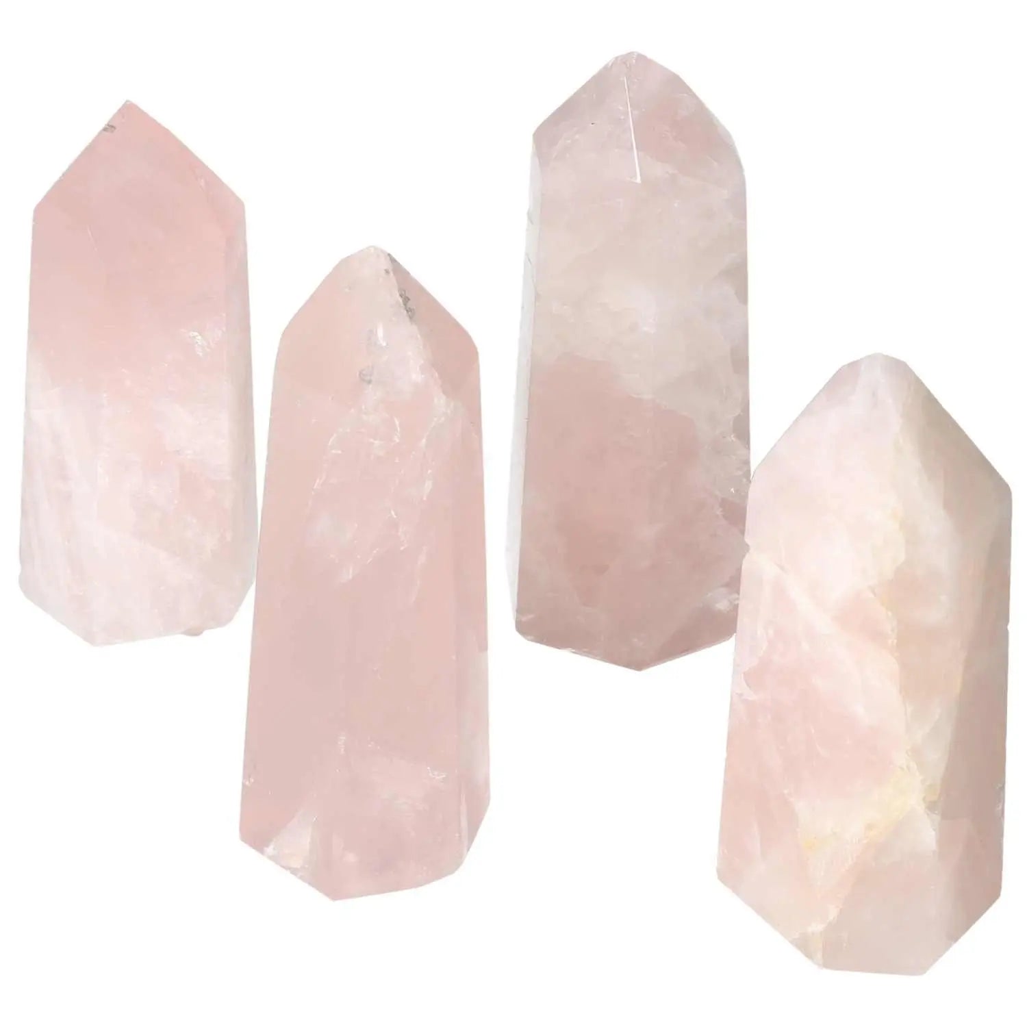 Polished Rose Quartz Obelisk L - Elegant pink crystal from Sylvia Crystals, perfect for enhancing heart chakra energy and spiritual luxury.