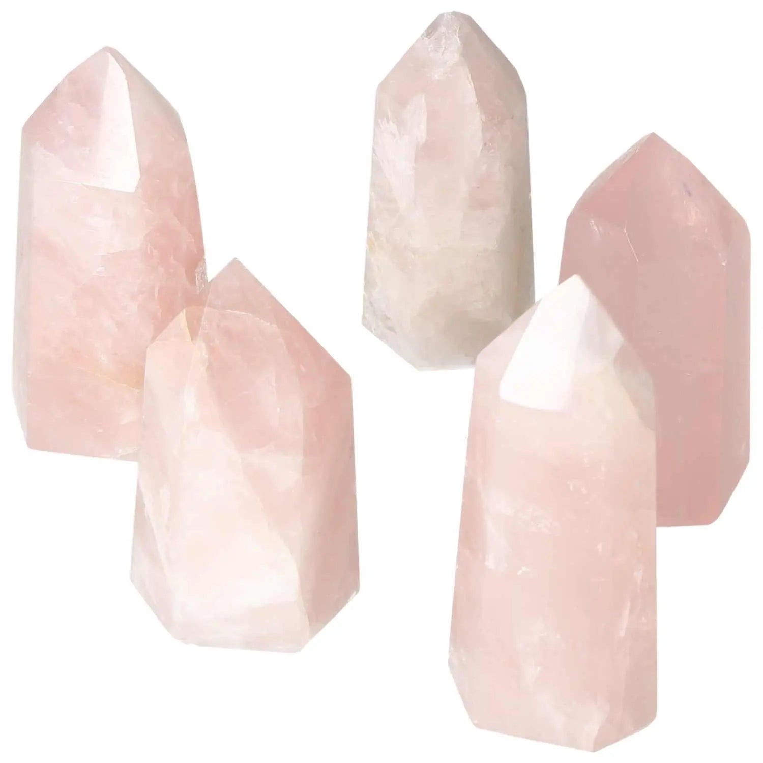 Polished Rose Quartz Obelisk M showcasing gentle pink hues and captivating energy, ideal for luxury and spiritual harmony.