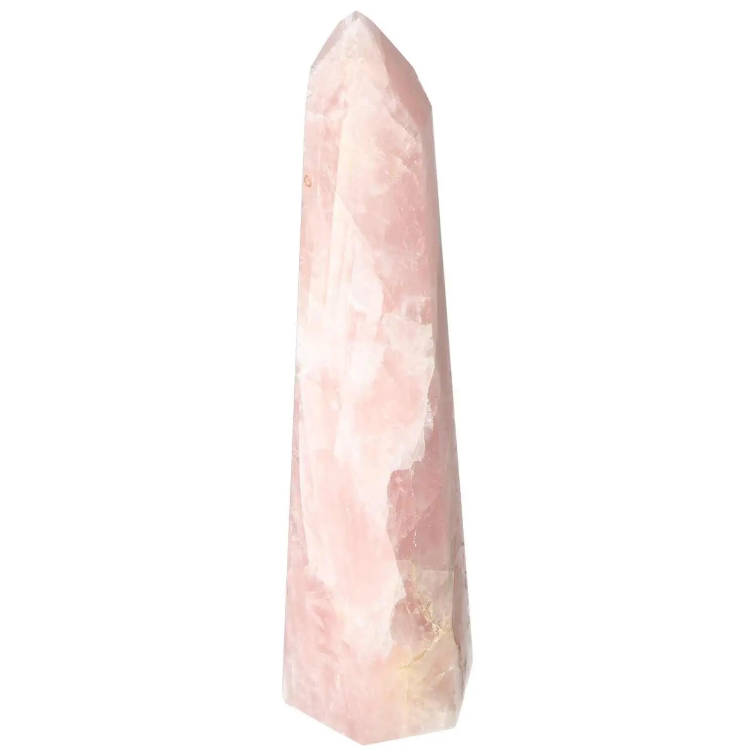 Polished Rose Quartz Obelisk, Sylvia Crystals product, premium pink quartz with elegant design and spiritual essence.